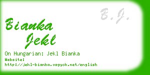 bianka jekl business card